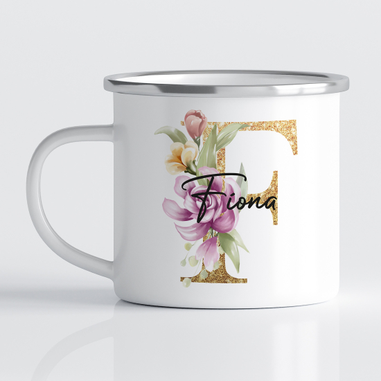 Tasse - Mug Émaillé Monograme - Lettre F