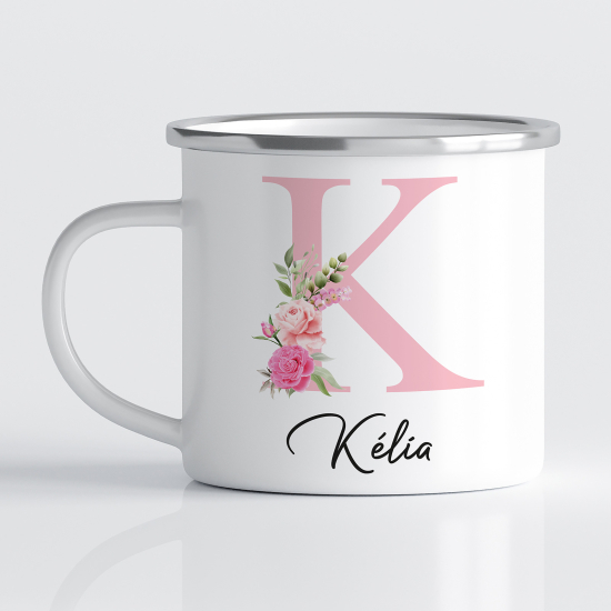 Tasse - Mug Émaillé Monograme - Lettre K