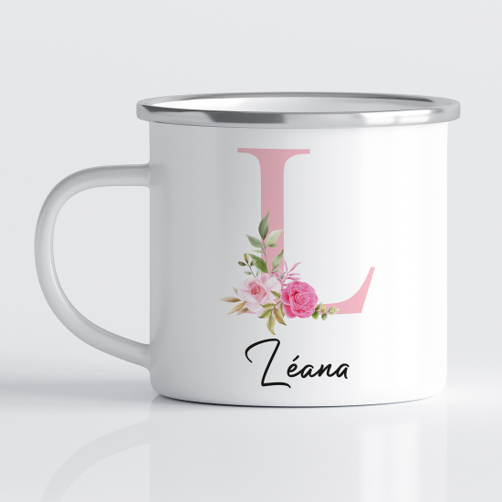 Tasse - Mug Émaillé Monograme - Lettre L