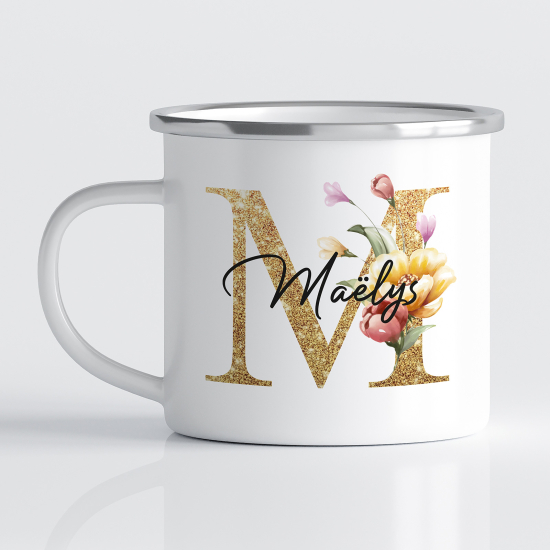 Tasse - Mug Émaillé Monograme - Lettre M