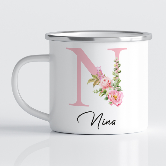 Tasse - Mug Émaillé Monograme - Lettre N