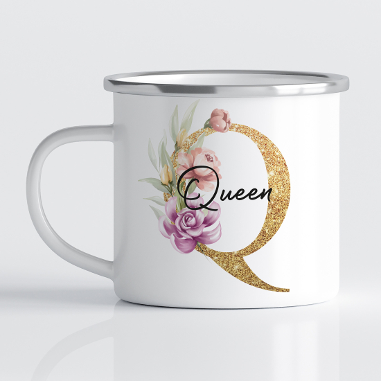 Tasse - Mug Émaillé Monograme - Lettre Q