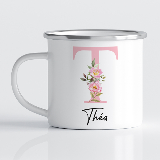 Tasse - Mug Émaillé Monograme - Lettre T