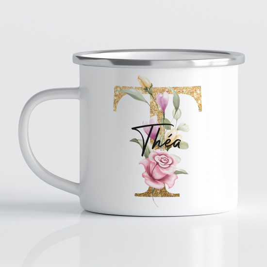 Tasse - Mug Émaillé Monograme - Lettre T