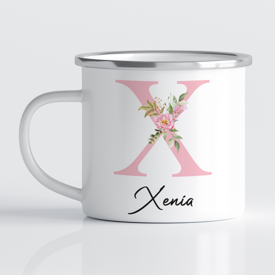 Tasse - Mug Émaillé Monograme - Lettre X