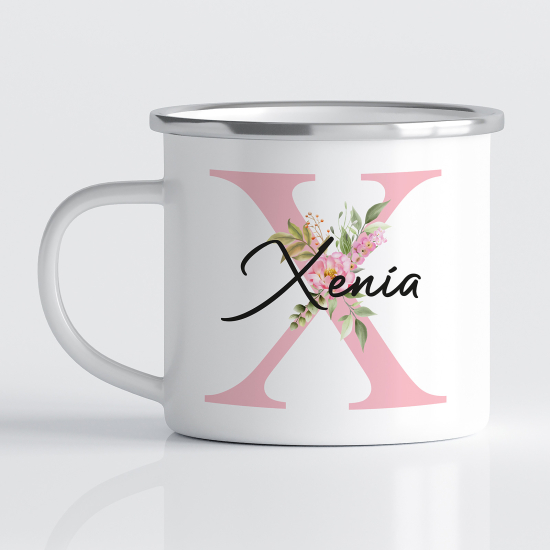 Tasse - Mug Émaillé Monograme - Lettre X