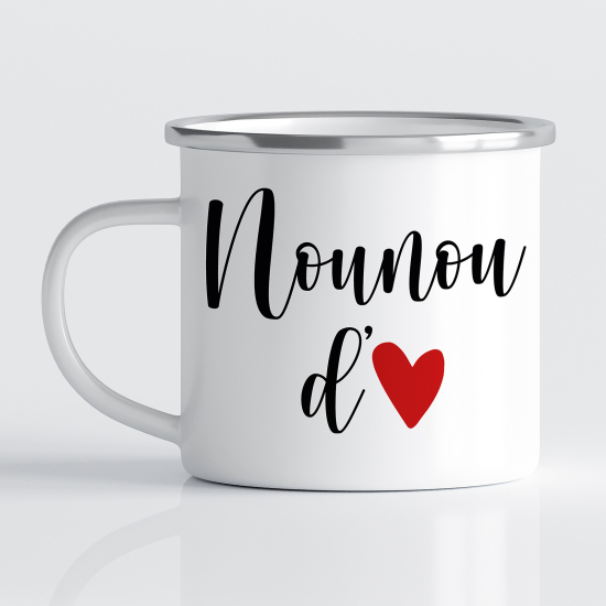 Tasse - Mug Émaillé - Nounou d'amour