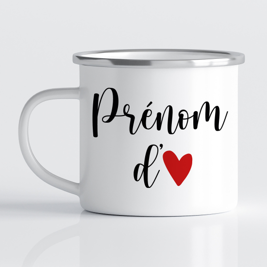 Tasse - Mug Émaillé - Prénom d'amour