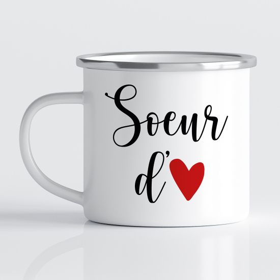 Tasse - Mug Émaillé - Sœur d'amour