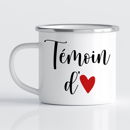 Tasse - Mug Émaillé - Témoin d'amour