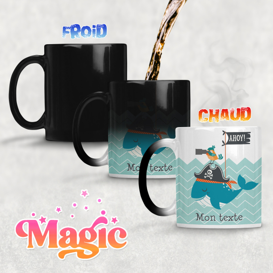 Tasse - Mug Magique - Baleine Pirate