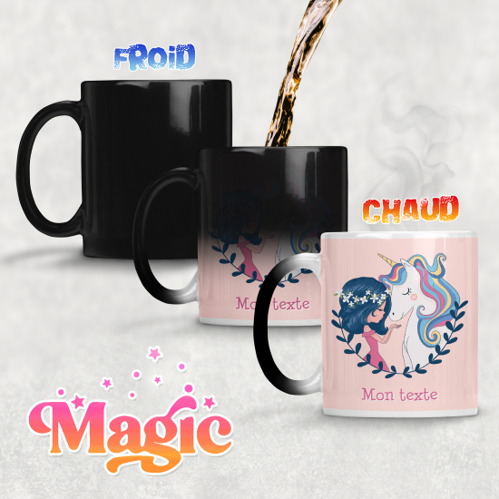 Tasse - Mug Magique - Fille et Licorne