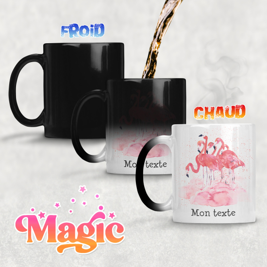 Tasse - Mug Magique - Flamants Roses