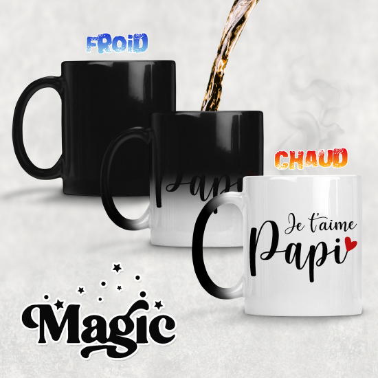 Tasse - Mug Magique - Je t'aime papi