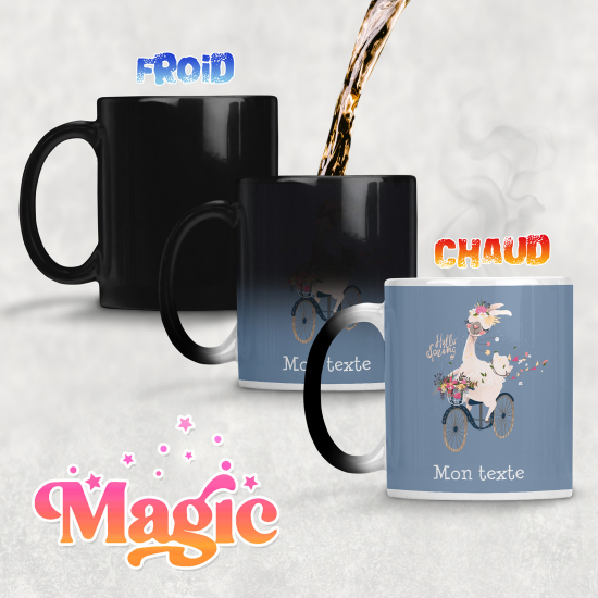 Tasse - Mug Magique - Lama à Vélo