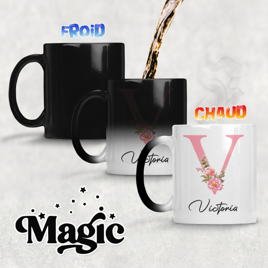 Tasse - Mug Magique Monogramme - Lettre V