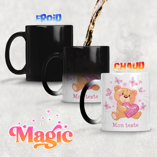 Tasse - Mug Magique - Ourson Cœur