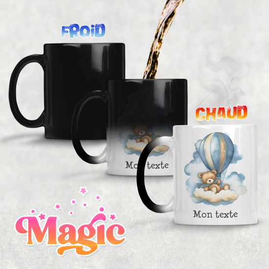 Tasse - Mug Magique - Ourson montgolfière