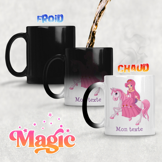 Tasse - Mug Magique - Princesse à Cheval