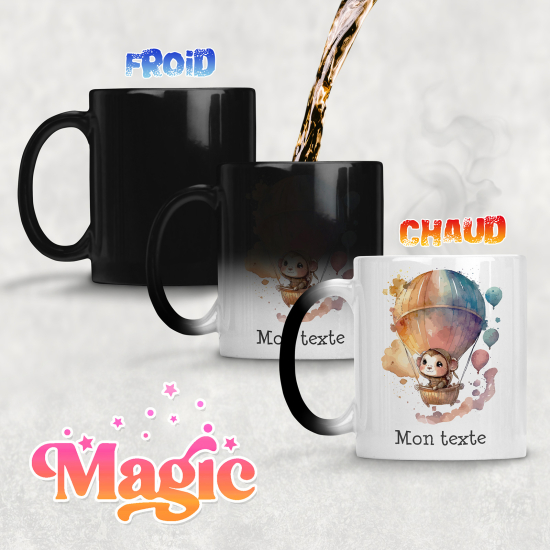 Tasse - Mug Magique - Singe montgolfière