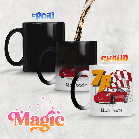 Tasse - Mug Magique - Voiture de Course