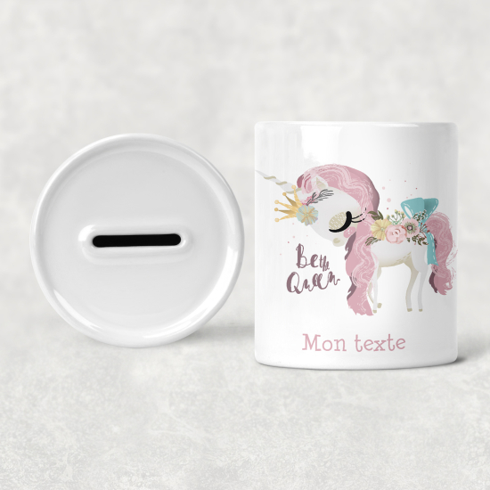 Tirelire Enfants - Licorne Be the Queen