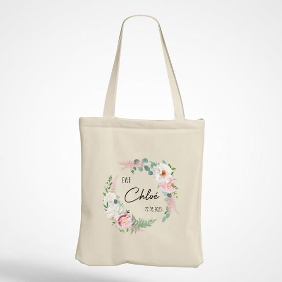 Tote Bag - Couronne fleuris evjf