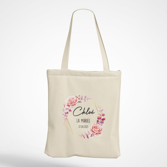 Tote Bag - Couronne fleuris la mariée