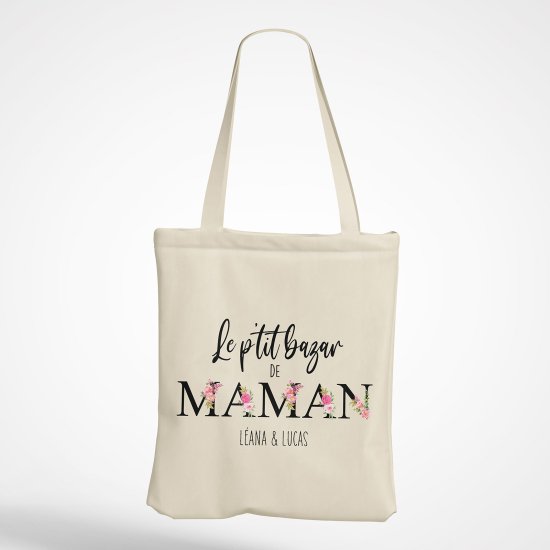 Tote Bag - Le p'tit bazar de maman Prénom