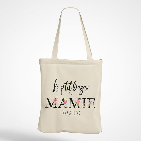 Tote Bag - Le p'tit bazar de mamie Prénom