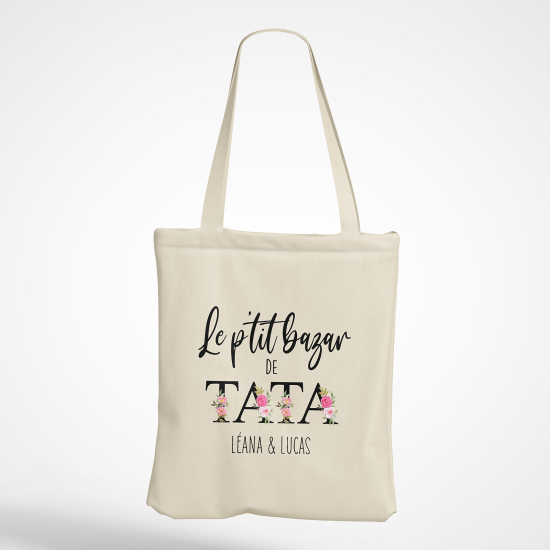 Tote Bag - Le p'tit bazar de tata Prénom