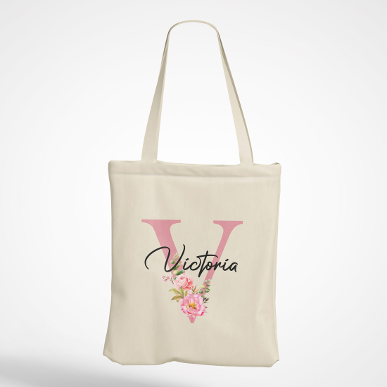 Tote Bag Monogramme - Lettre V