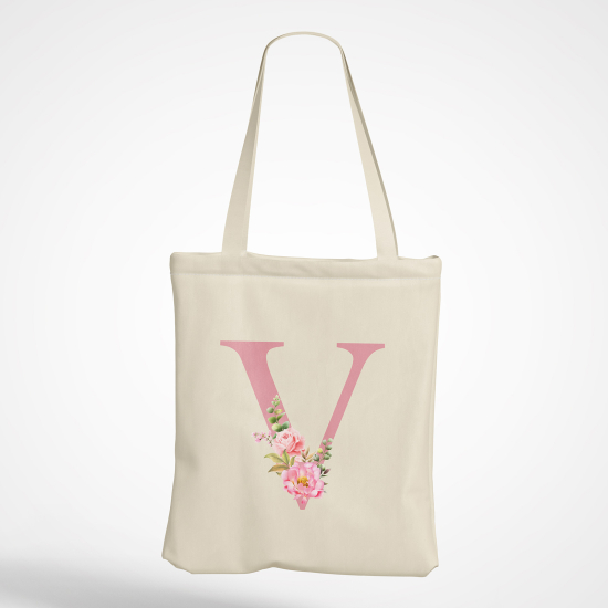 Tote Bag Monogramme - Lettre V