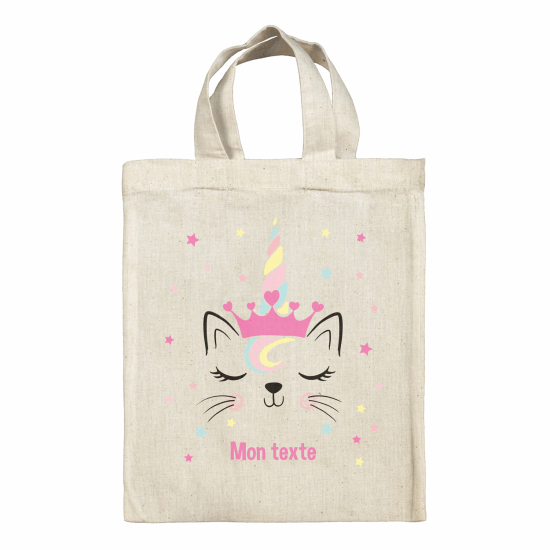 Tote bag personnalisé - Chat licorne