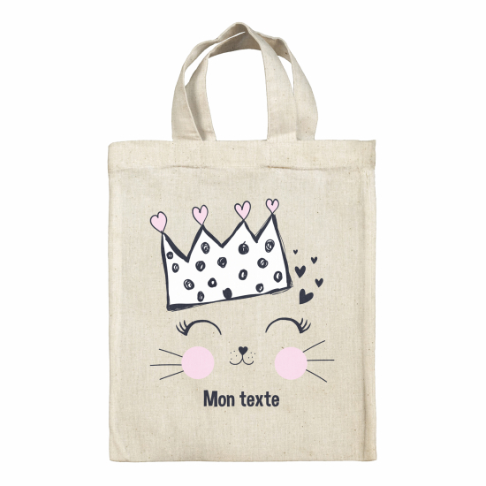 Tote bag personnalisé - Chat queen