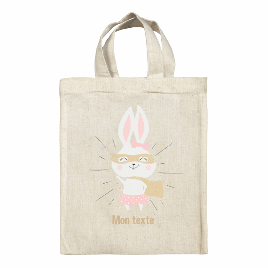 Tote bag personnalisé - Lapin super-héros