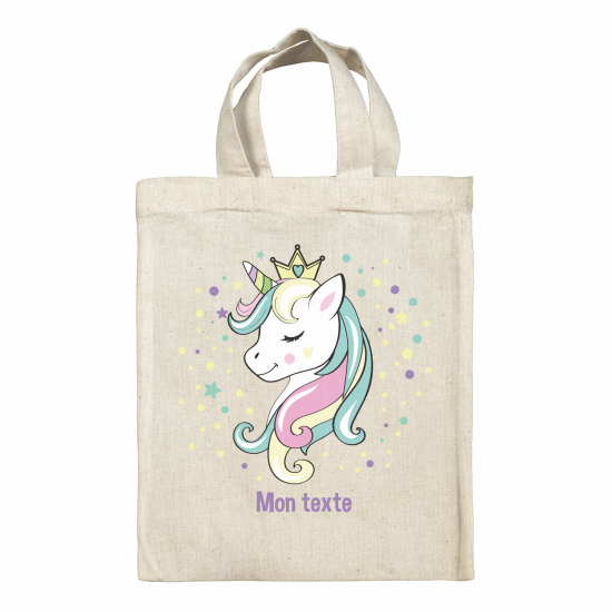 Tote bag personnalisé - Princesse licorne