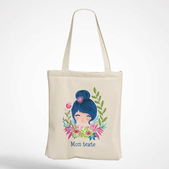 Tote Bag - Petite fille fleurs