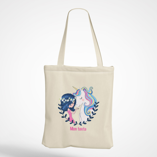 Tote Bag - Petite fille licorne