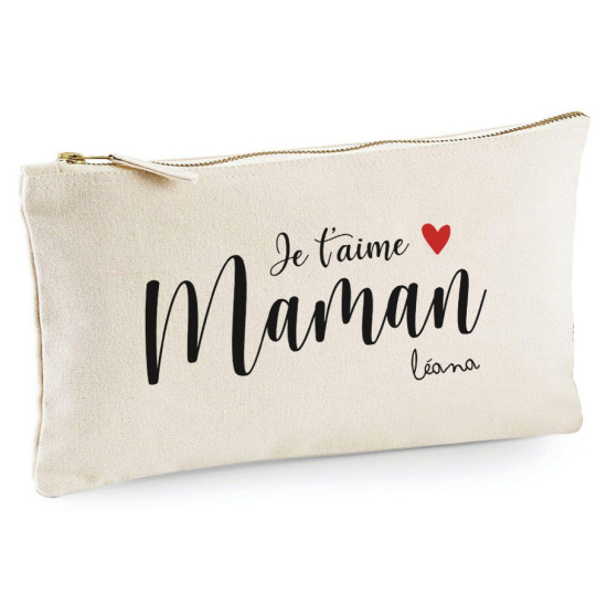 Trousse - Je t'aime maman Prénom