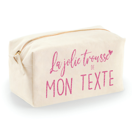 Trousse / Pochette en toile 17x9 cm - La jolie trousse de texte