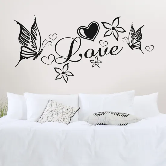 Sticker Mural - Love Papillons