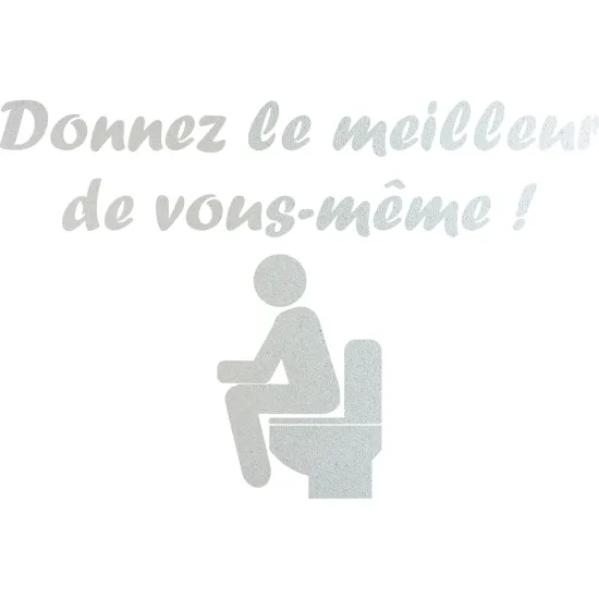 Stickers Dépoli - Citation WC Donnez le meilleur de vous même