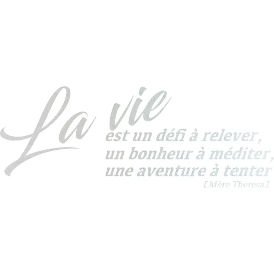 Stickers Dépoli - Citation La vie est un défit...