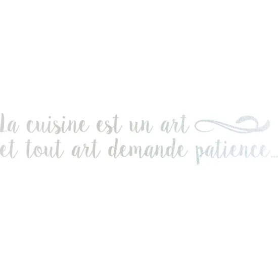 Stickers Dépoli - Citation La cuisine est un art