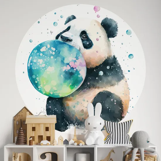 Stickers rond / cercle Enfants - Panda bulle