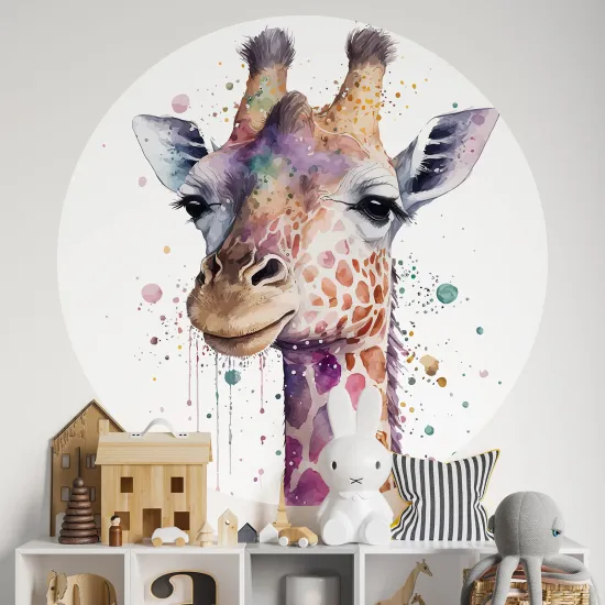 Stickers rond / cercle Enfants - Girafe