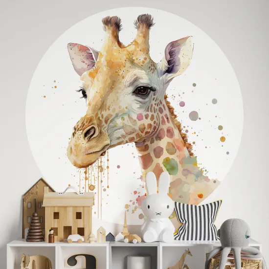 Stickers rond / cercle Enfants - Girafe