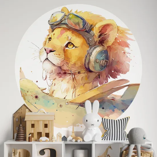 Stickers rond / cercle Enfants - Lion