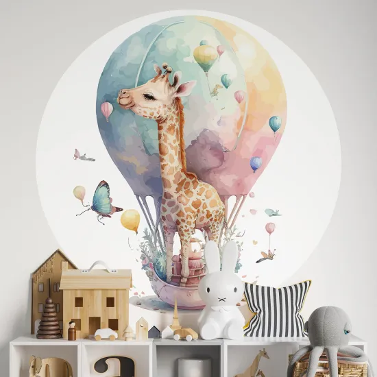 Stickers rond / cercle Enfants - Girafe